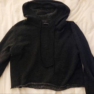 Brandy Melville charcoal gray cropped hoodie